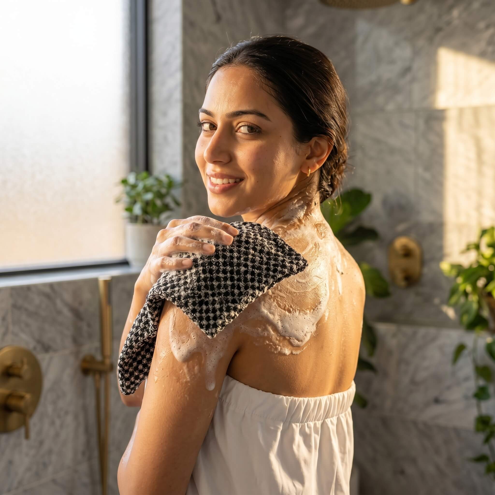 SnowBloom™ Japanese Exfoliating Shower Towel